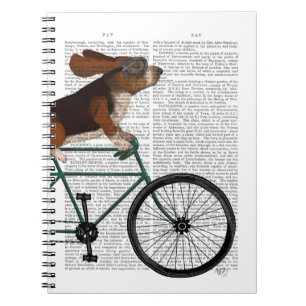 Basset Hound op fiets Notitieboek