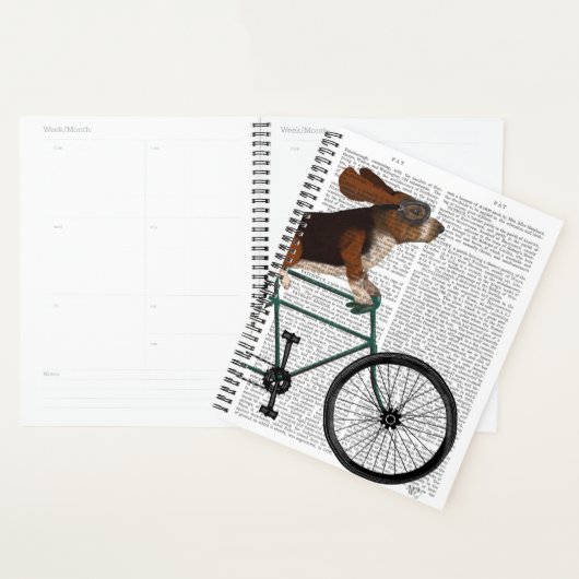 Basset Hound op fiets Planner (Display)