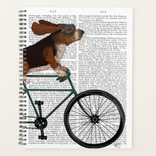 Basset Hound op fiets Planner