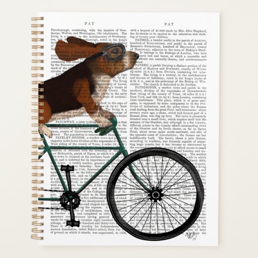 Basset Hound op fiets Planner (Voorkant)