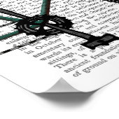 Basset Hound op fiets Poster (Hoek)