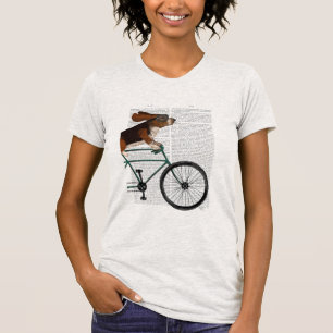 Basset Hound op fiets T-shirt