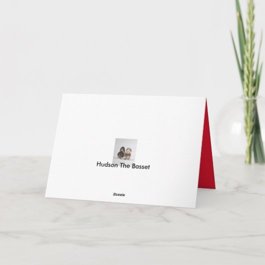 Basset Hound op grappige Valentijnsdag kaart (Achterkant)