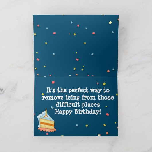 Basset Hound op Grappige Verjaardag Kaart w / Cake (Binnen)