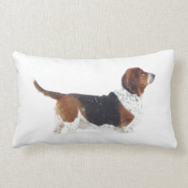 Basset Hound op Lumbar Pillow Kussen