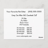 Basset hound oren flappen in wind huisdier sitter briefkaart (Achterkant)