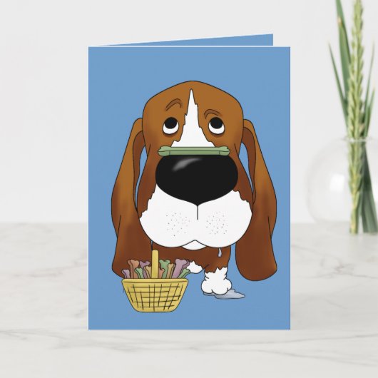 Basset Hound - Paasbotjacht, iemand? Feestdagen Kaart (Voorkant)