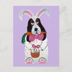 Basset Hound Paashaas Feestdagenkaart