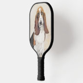 Basset Hound Painting - Cute Original Dog Art Pick Pickleball Paddle (Links)