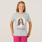Basset Hound Painting - Cute Original Dog Art T-Sh T-shirt (Voorkant volledig)