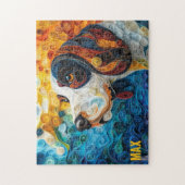 Basset Hound Paper Quilling Art Dog Portret Legpuzzel (Verticaal)