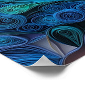 Basset Hound Paper Quilling Art Dog Portret Poster (Hoek)