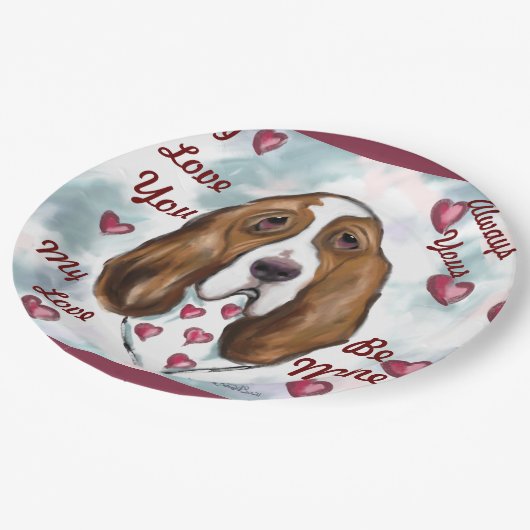 BASSET HOUND PAPIEREN BORDJE (Gekanteld)