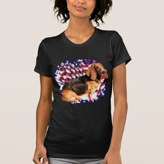Basset Hound Patriot T-shirt (Voorkant)