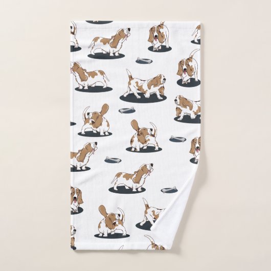Basset Hound Patroon Bad Handdoek (Handdoek)