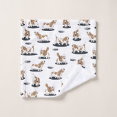 Basset Hound Patroon Bad Handdoek (Wasdoekje)