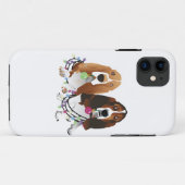 Basset Hound Peace Love Joy-kerstontwerp Case-Mate iPhone Case (Achterkant (horizontaal))