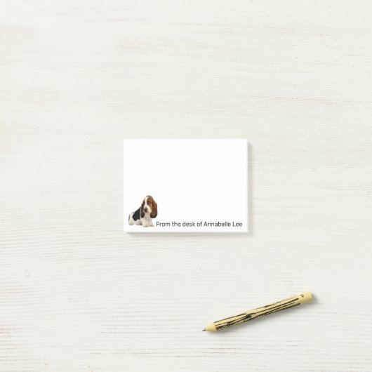 Basset Hound personaliseren Post-it® Notes (Op bureau)
