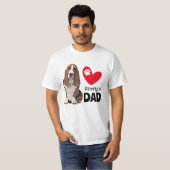 Basset Hound Personalized Dad T-Shirt (Voorkant volledig)