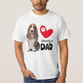 Basset Hound Personalized Dad T-Shirt