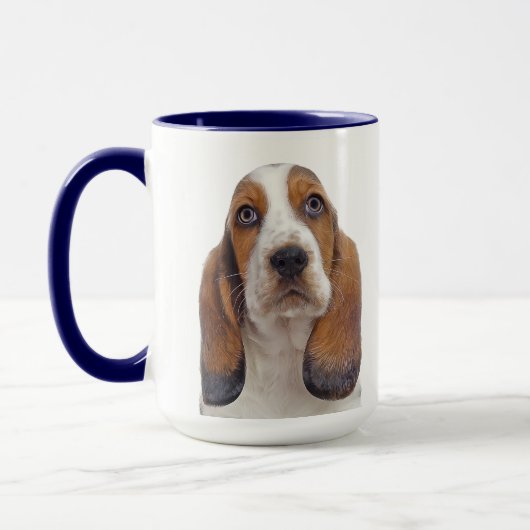 Basset Hound Personalized Mug Mok (Links)