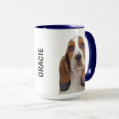 Basset Hound Personalized Mug Mok (Voorkant rechts)