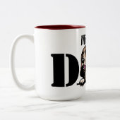 Basset Hound Personalized Peking Dad Tweekleurige Koffiemok (Links)