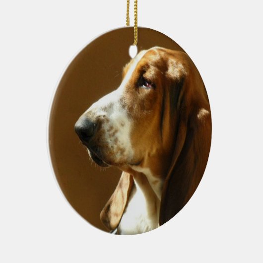 Basset Hound Photo Ornament (Rechts)