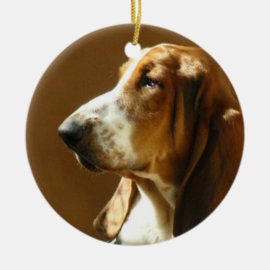 Basset Hound Photo Ornament (Voorkant)