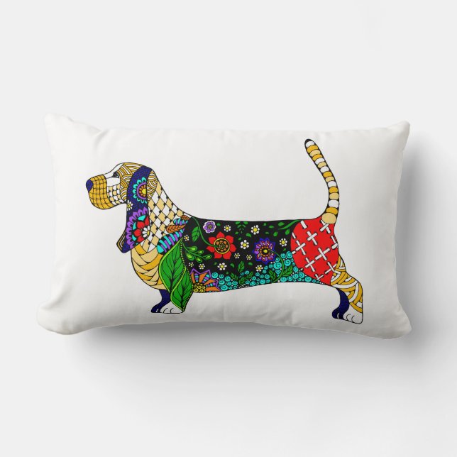 Basset Hound Pillow Kussen (Voorkant)