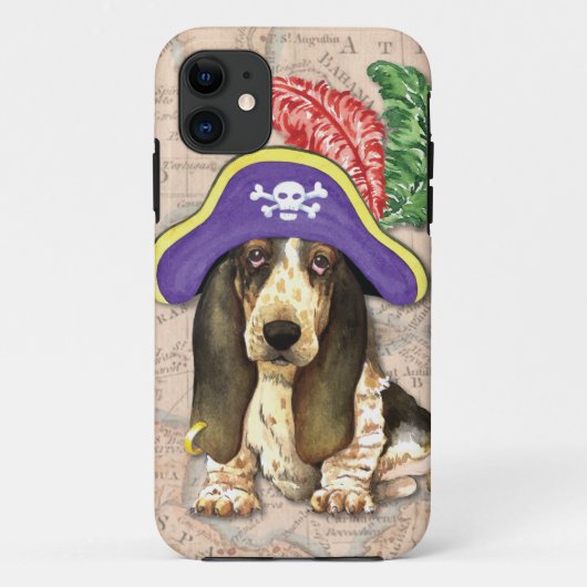 Basset Hound Pirate Case-Mate iPhone Case (Achterkant)