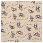 Basset Hound Pirate Fabric Stof (Swatch)