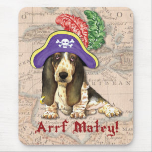 Basset Hound Pirate Muismat