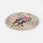 Basset Hound Pirate Papieren Bordje (Gekanteld)