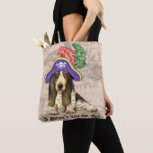 Basset Hound Pirate Tote Bag (Dichtbij)
