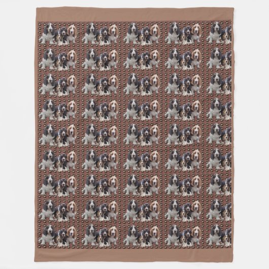 Basset Hound Plush Blanket Fleece Deken (Voorkant)