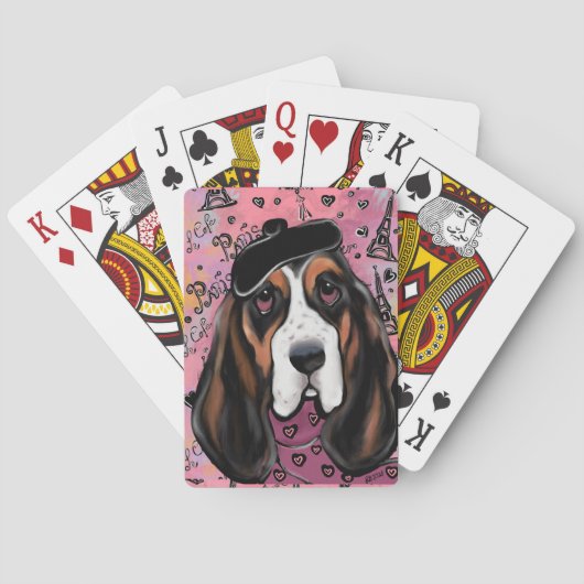 Basset Hound Pokerkaarten (Achterkant)
