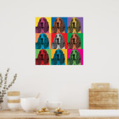 Basset Hound Pop-Art Poster (Keuken)