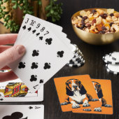 Basset Hound Pop Art Retro & laid-back ontwerp Pokerkaarten (Insitu)