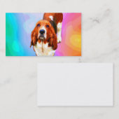 Basset Hound Pop Art Visitekaartjes (Voorkant / Achterkant)