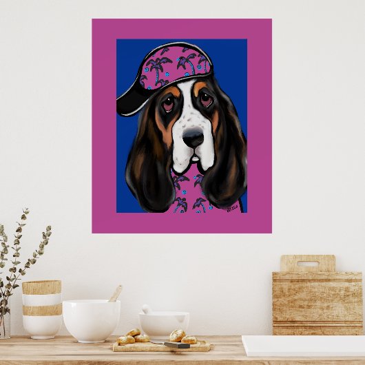 Basset Hound Poster (Keuken)