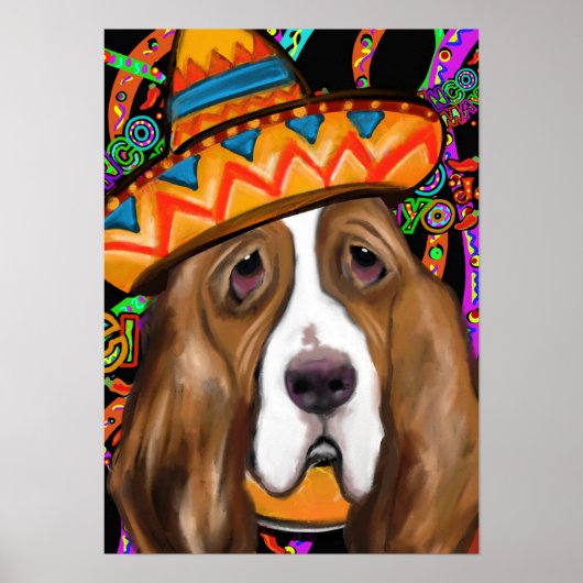 BASSET HOUND POSTER (Voorkant)