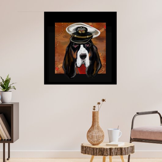 BASSET HOUND POSTER (Woonkamer 3)