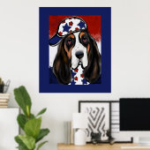 Basset Hound Poster (Thuiskantoor)