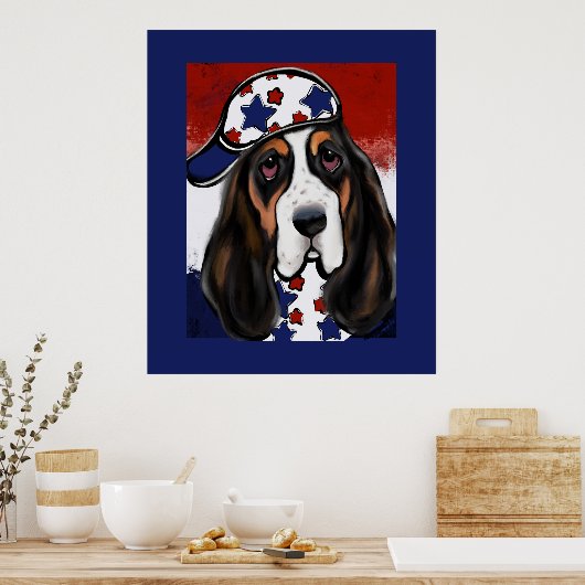 Basset Hound Poster (Keuken)
