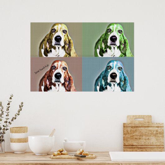 Basset Hound Poster (Keuken)