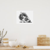 BASSET HOUND POSTER: PENCIL REALISM ART POSTER (Keuken)