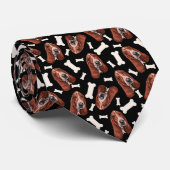 Basset Hound Print Stropdas (Opgerold)