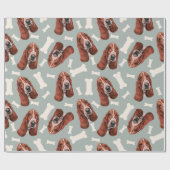 Basset Hound Print Wrapping Paper Cadeaupapier (Vlak)