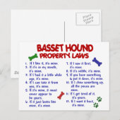 BASSET HOUND Property Wetten 2 Briefkaart (Voorkant / Achterkant)
